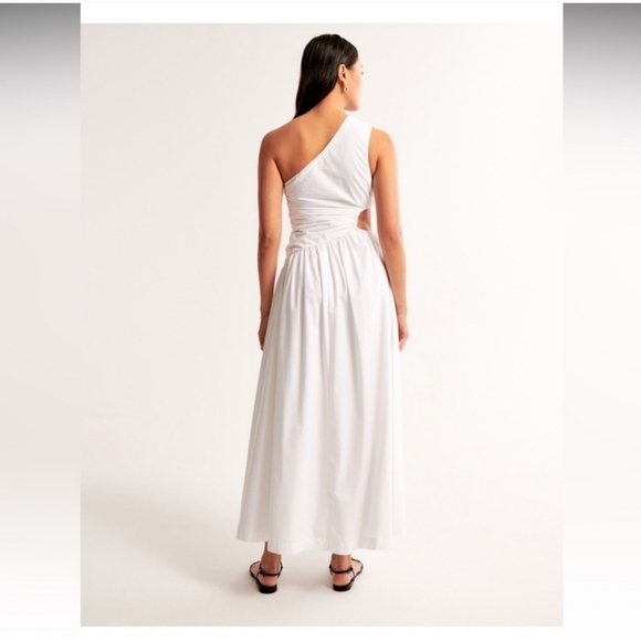 Abercrombie & Fitch One shoulder Cutout Maxi Dress Size L - Picture 3 of 5